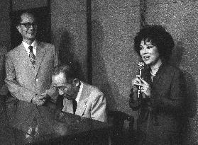 Japanese singer and actress Yoshiko Yamaguchi